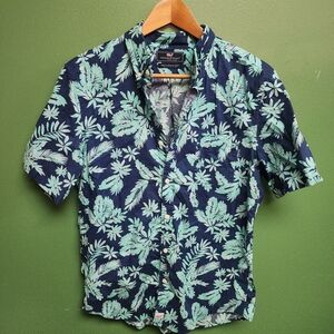 Vineyard Vines Slim Fit Murray Shirt | Tropical Print | Short Sleeve | M
